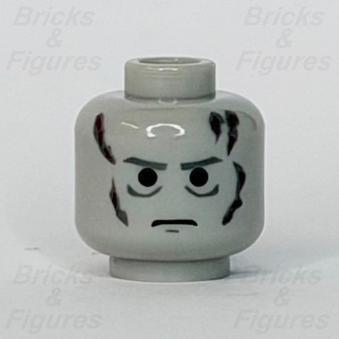 LEGO Star Wars Darth Vader Minifigure Head Part Sith Lord Frown 92477 Burn Scars0