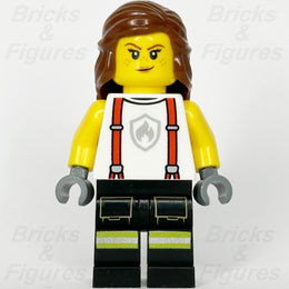 LEGO City Firefighter Minifigure Fire Shirt Suspenders Female 60414 cty17151