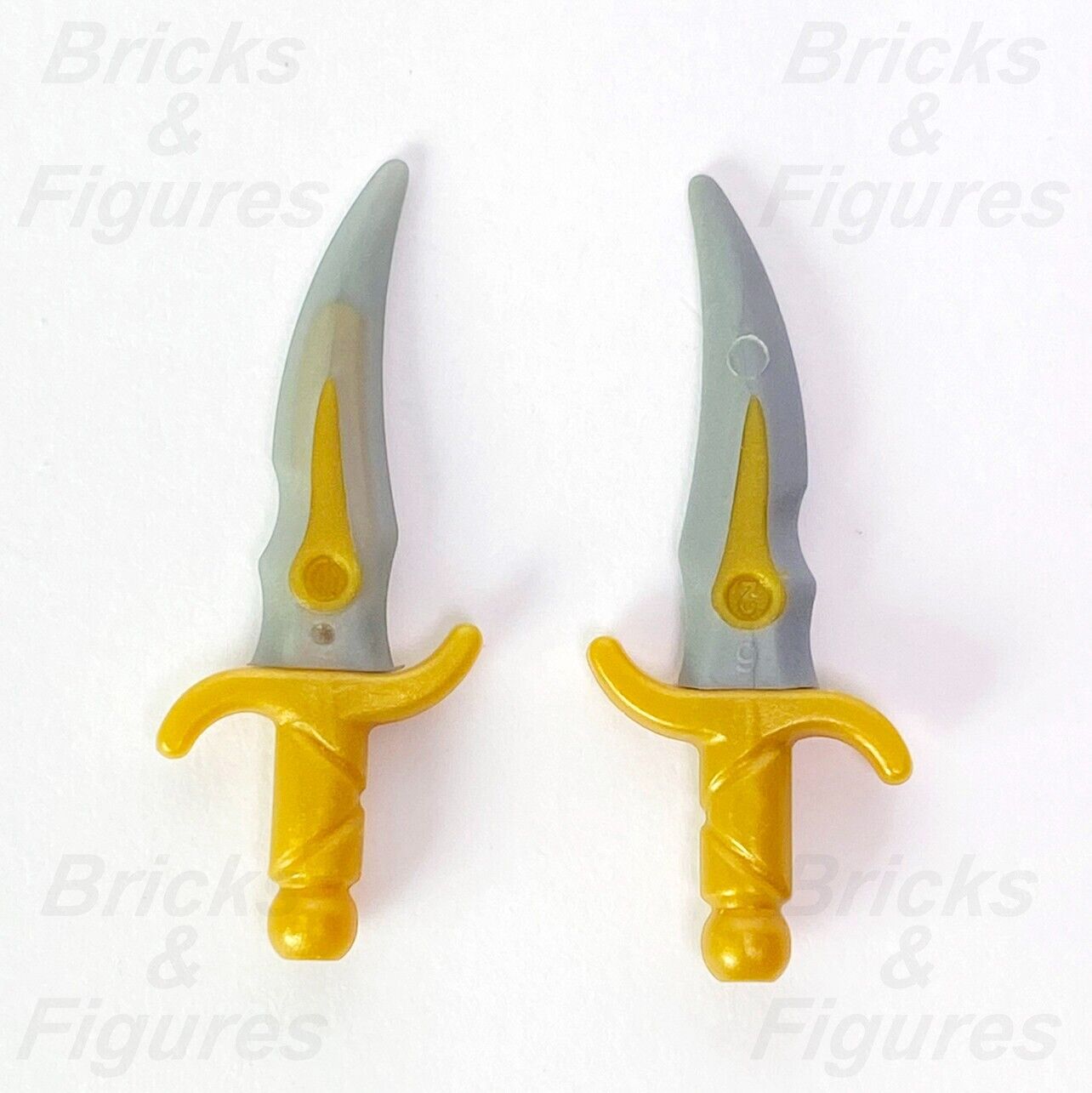 LEGO Elven Dagger Blades Minifigure Weapon Parts The Hobbit 88288c01 Elvish x 2 - Bricks & Figures