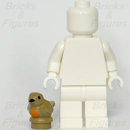 LEGO Small Dark Tan Bird Animal Minifigure Part Orange Chest Pattern 41835pb053