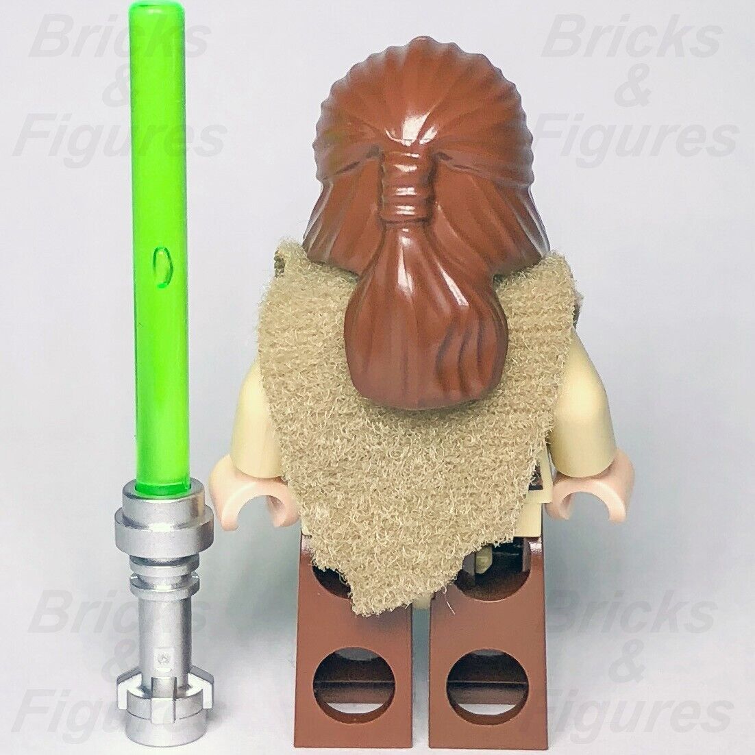 LEGO Star Wars Qui-Gon Jinn Minifigure Episode 1 Jedi Master Poncho 75096 sw0651 - Bricks & Figures