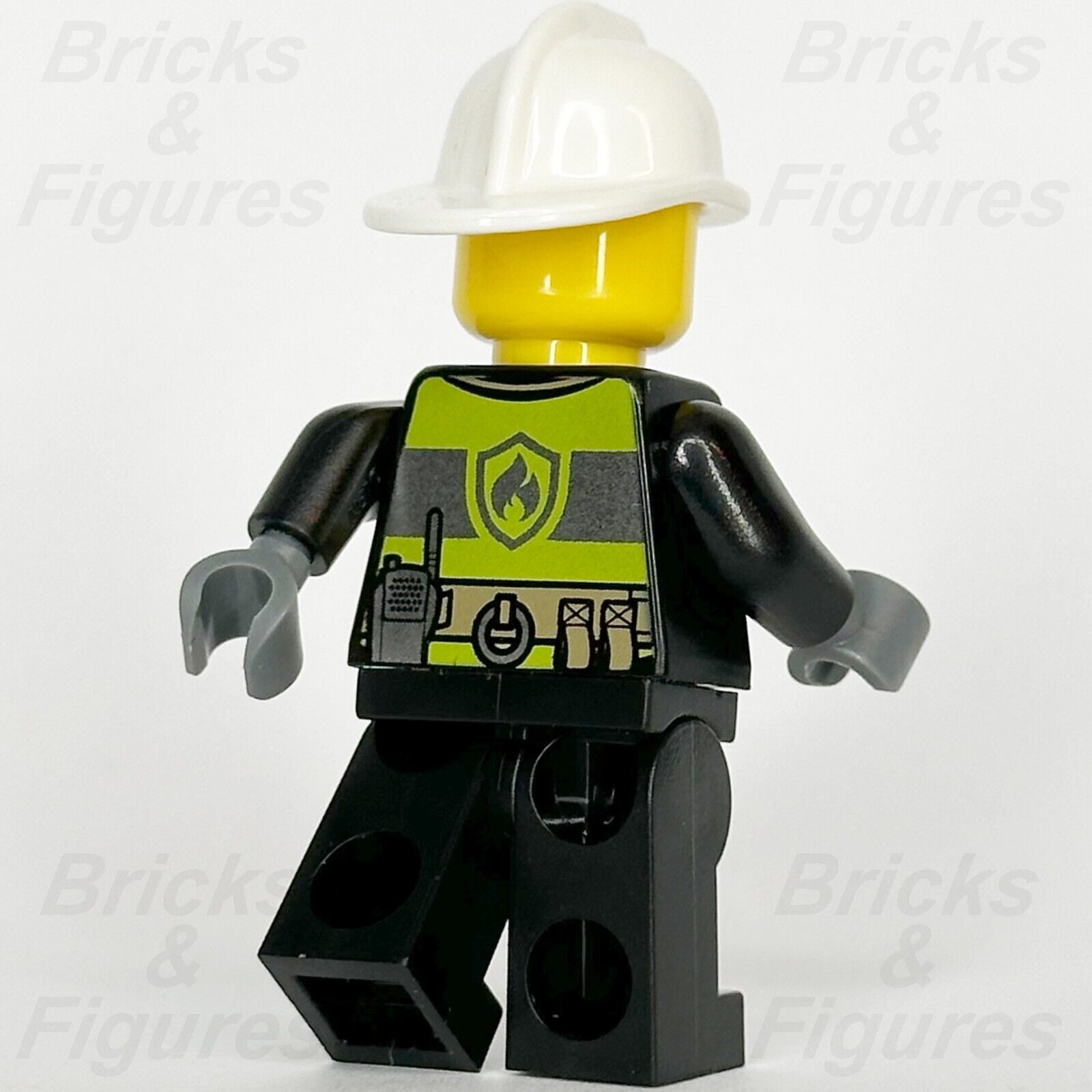 LEGO City Fireman Minifigure Fire Firefighter Reflective Stripes 60280 cty1255 - Bricks & Figures