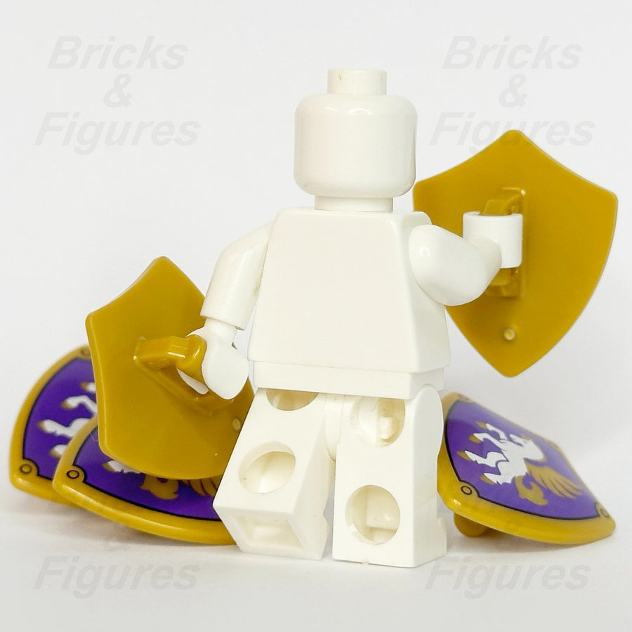 LEGO White and Gold Pegasus Minifigure Shield Part Castle 42674 Friends x 52