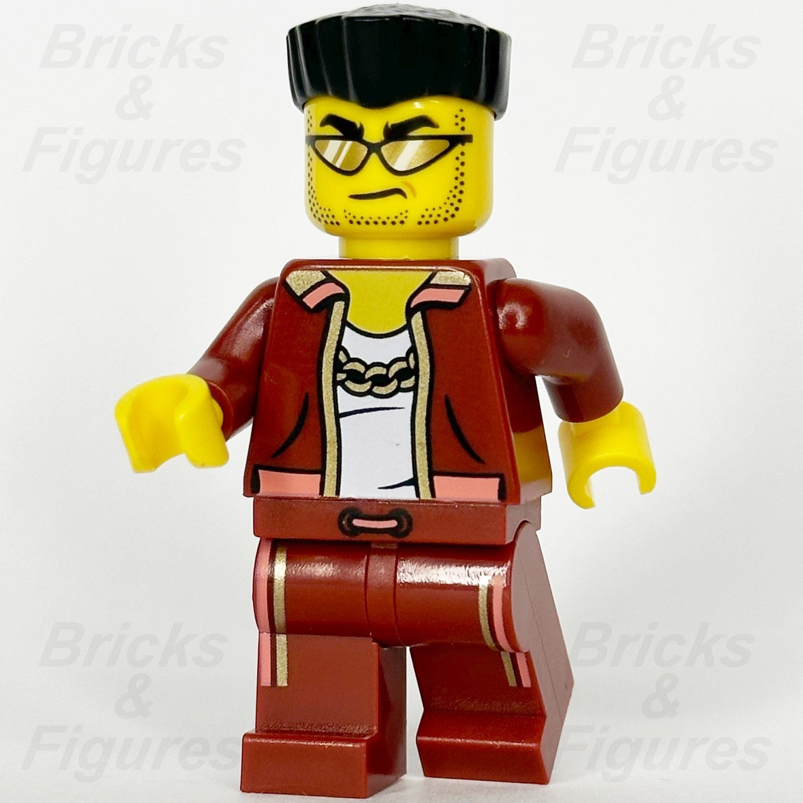 LEGO City Bandit Crook Minifigure Dark Red Jacket Police Town Male cty1738 604170