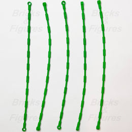 LEGO Bright Green Flexible Hose 21L Accessory Part Climbing Grip 2630 6443503 x50