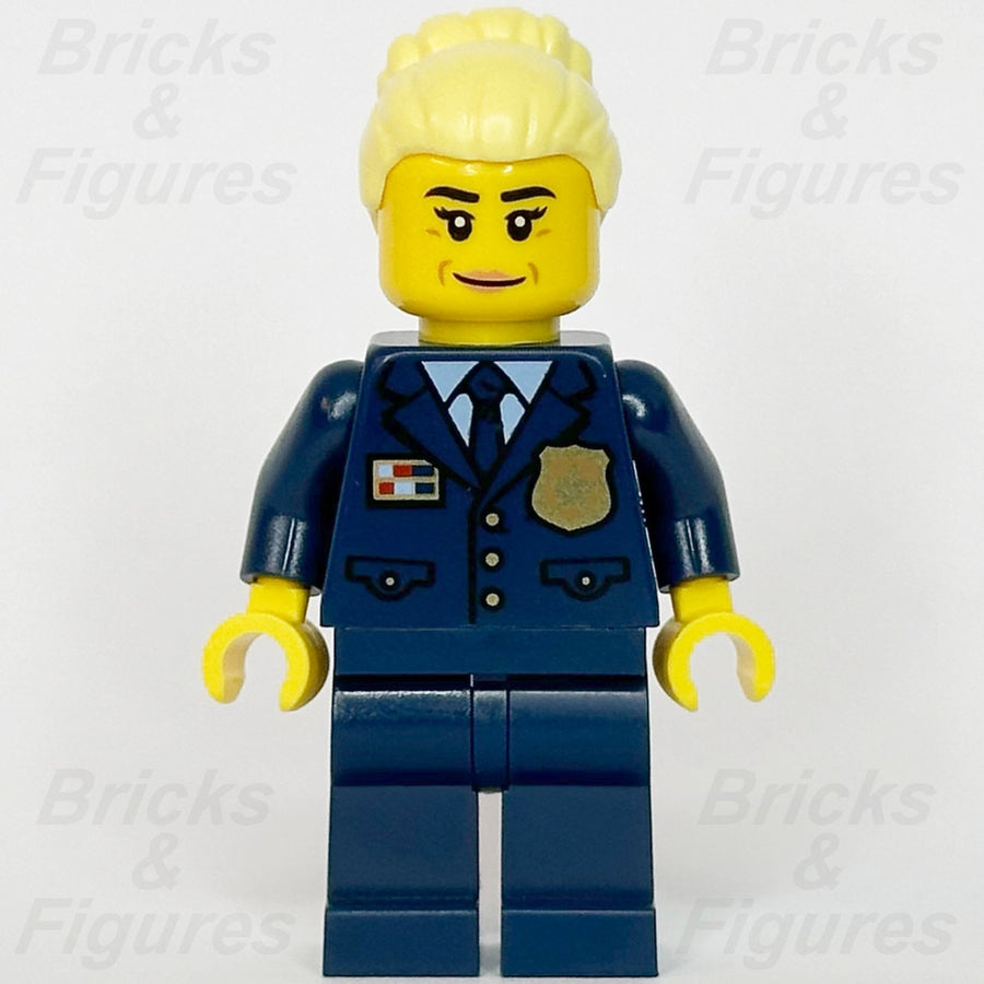 LEGO® City Police Chief Minifigure Town Female Dark Blue Jacket 60372 cty15641