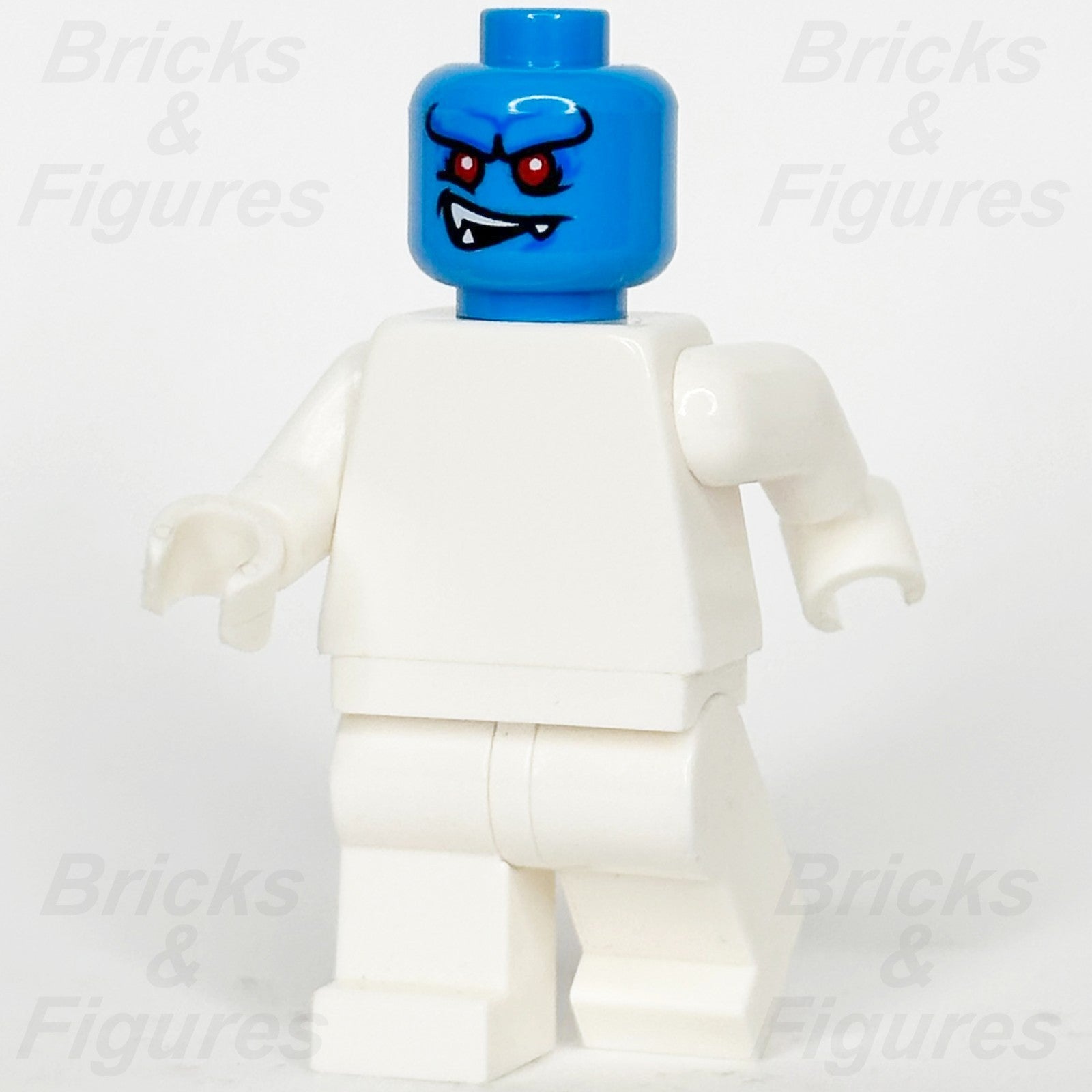 LEGO Monkie Kid Silver Horn Demon (Yin) Minifigure Head Part Red Eyes 800152