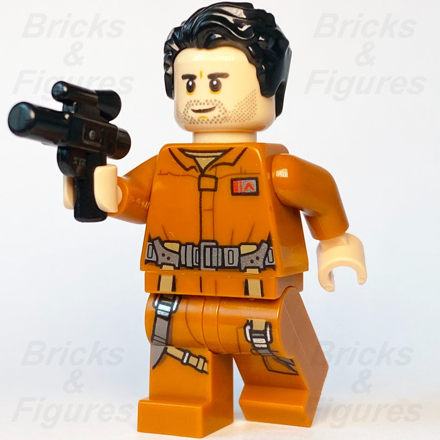 LEGO Star Wars Captain Poe Dameron Minifigure The Last Jedi 75188 Pilot Jumpsuit0