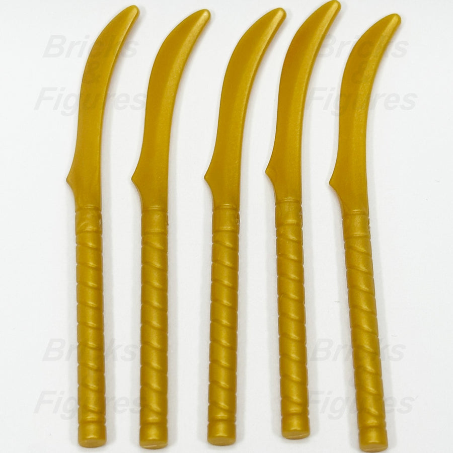 LEGO® Elven Warrior Sword Minifigure Weapon Part Pearl Gold Blade 11156 x 50