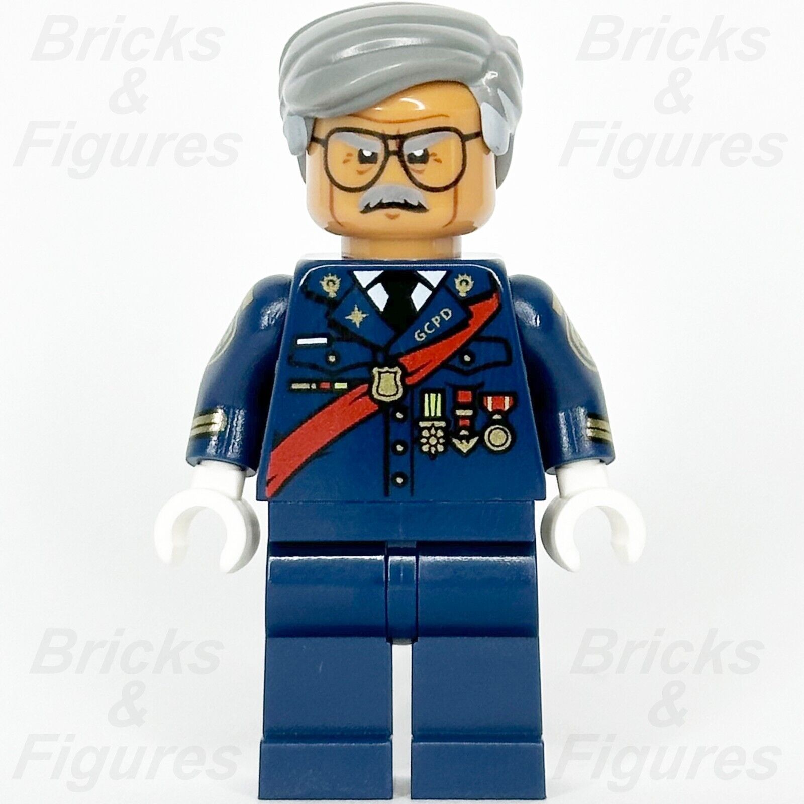 LEGO Super Heroes Commissioner Gordon Minifigure Batman Red Sash DC 70908 sh326 - Bricks & Figures