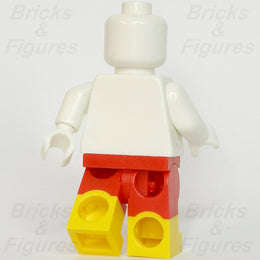 LEGO Red Minifigure Legs Part Moulded Lower Yellow Boots 21019 970c00pb05753