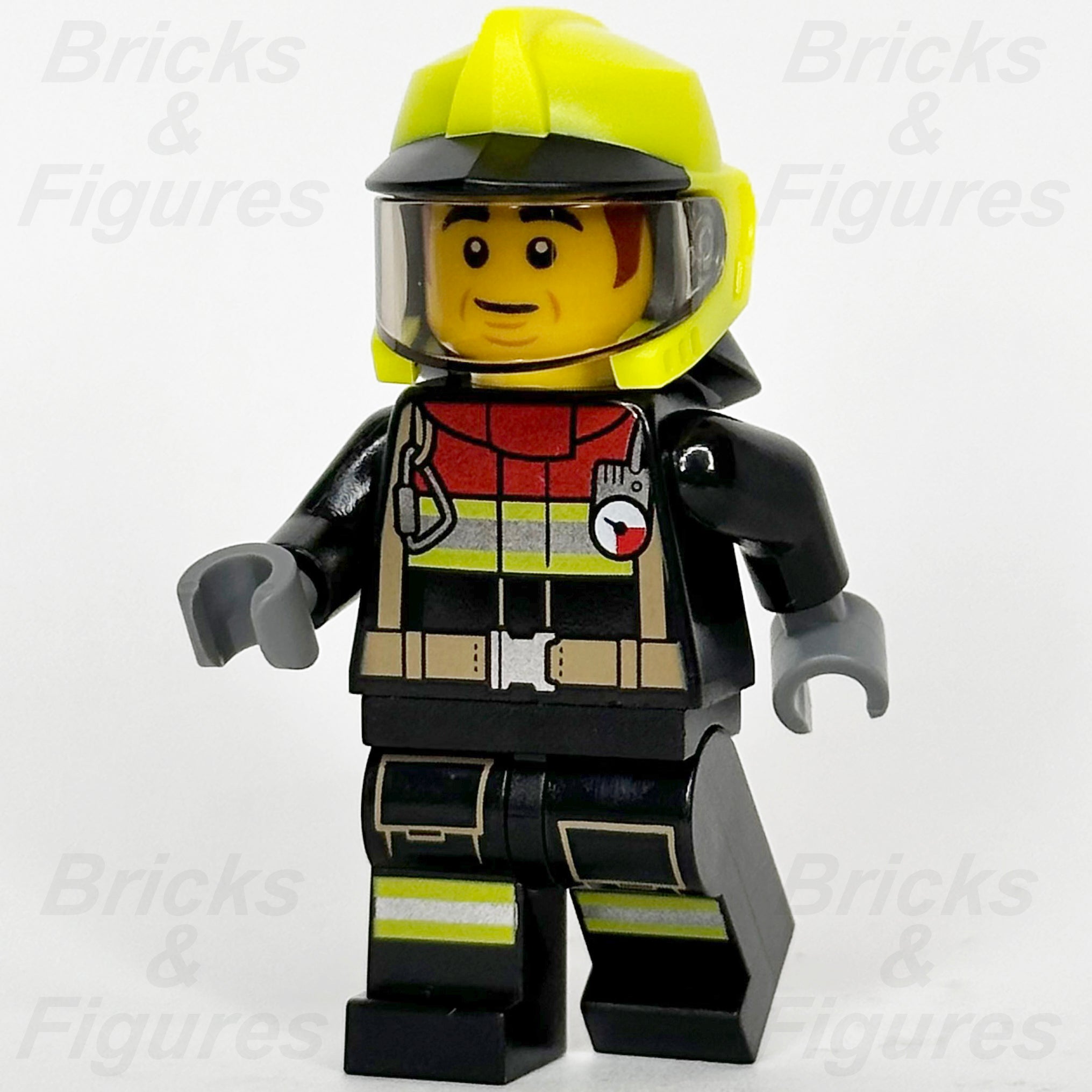 LEGO City Fireman Firefighter Bob Minifigure Fire Town 60319 cty1362 Minifig - Bricks & Figures