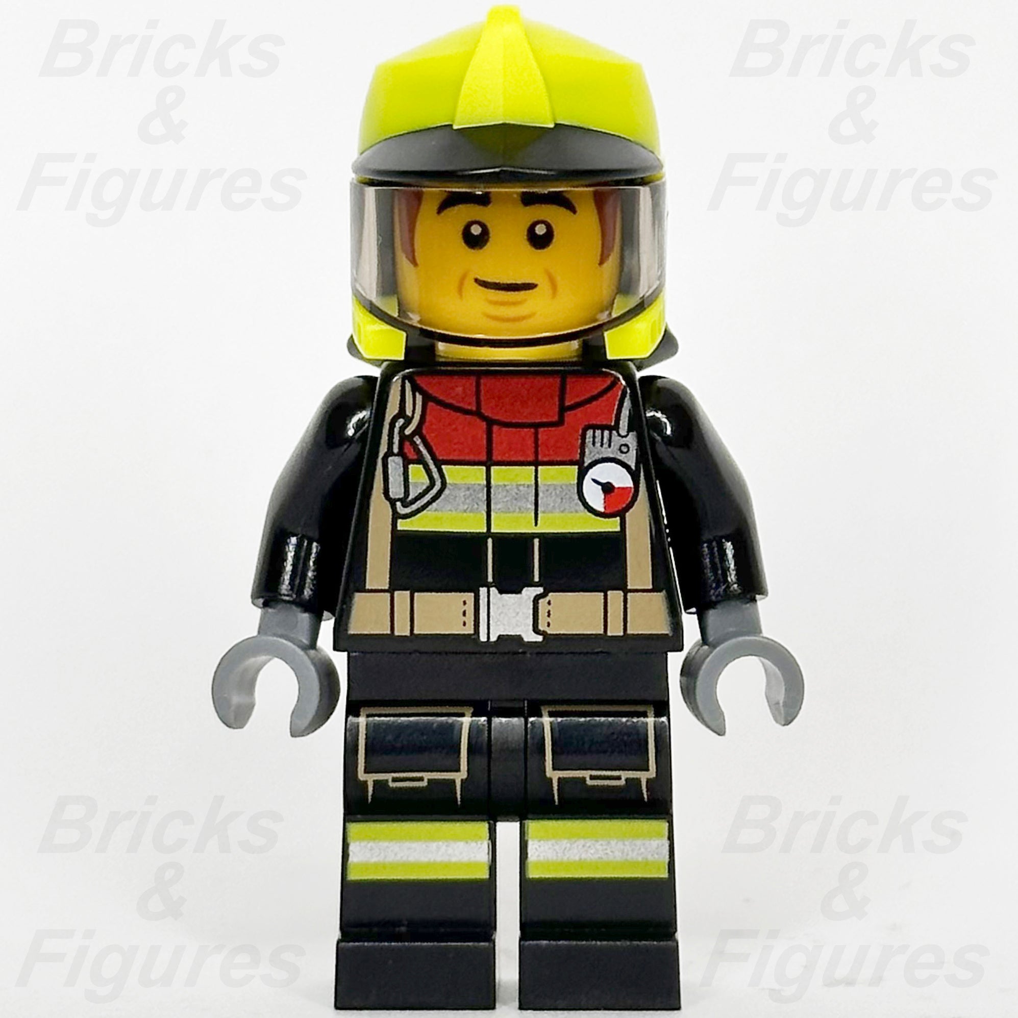 LEGO City Fireman Firefighter Bob Minifigure Fire Town 60319 cty1362 Minifig - Bricks & Figures