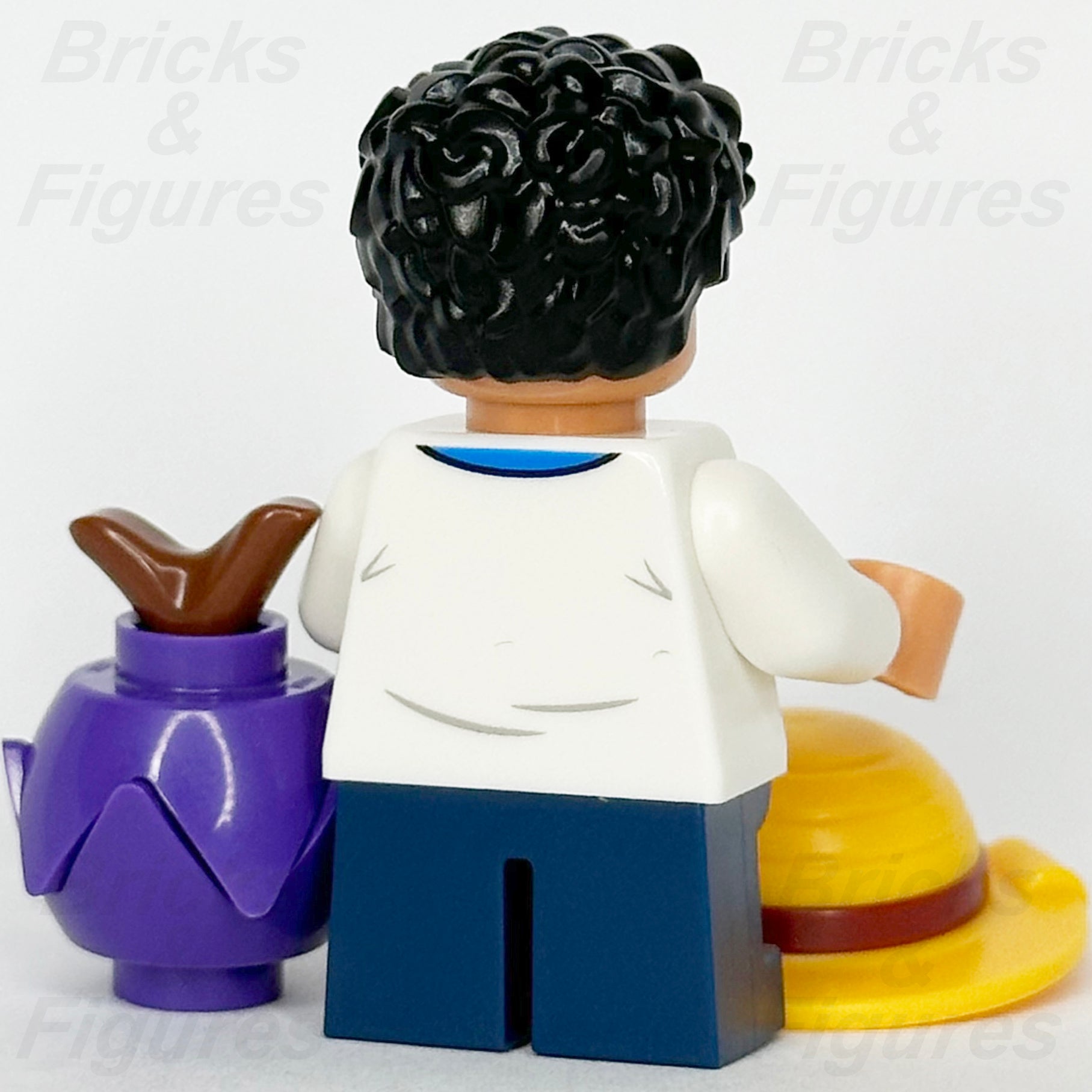 LEGO One Piece Monkey D. Luffy Minifigure Young 75636 op003 w/ Hat & Devil Fruit - Bricks & Figures