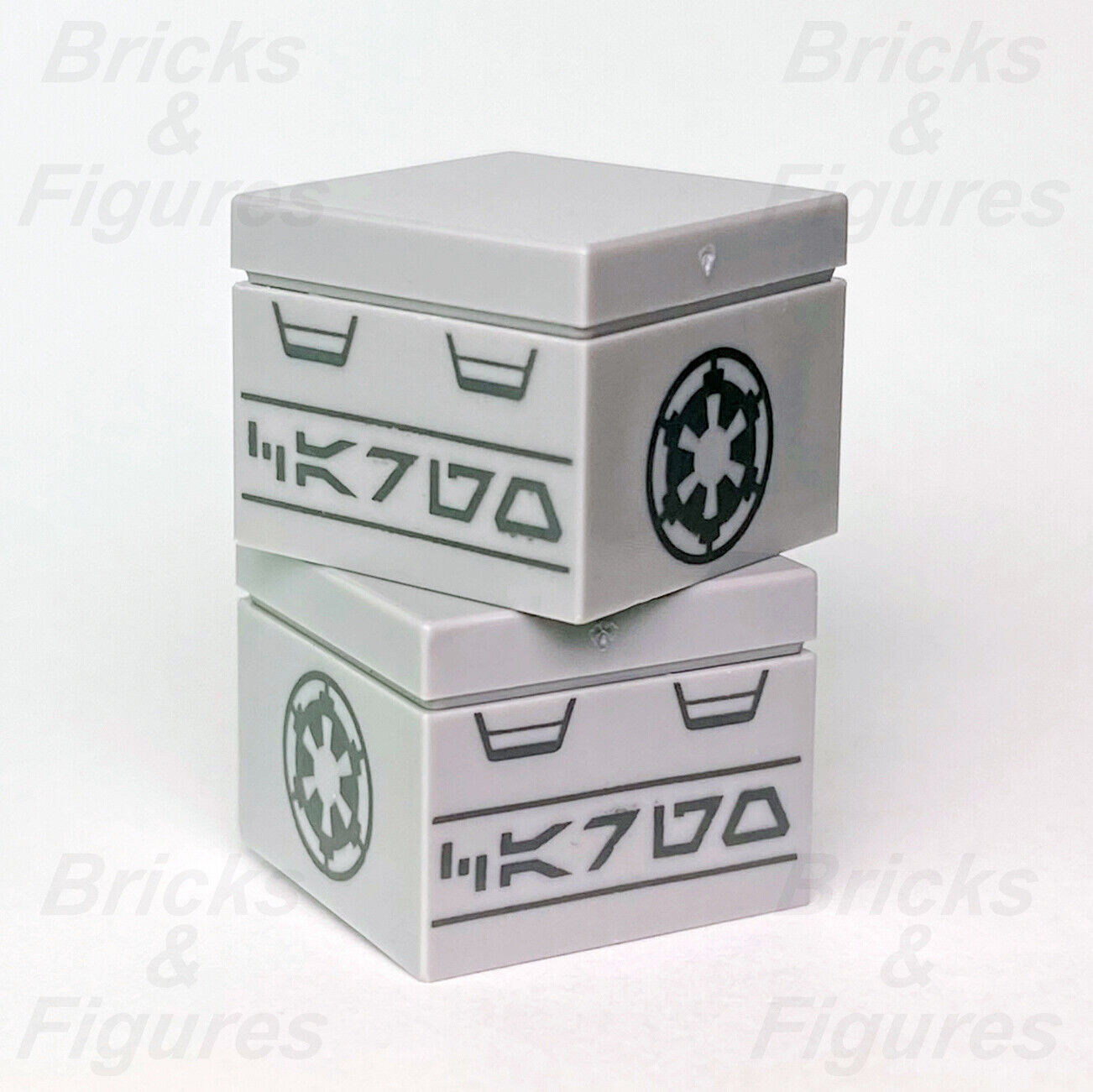 LEGO Star Wars Imperial Logo CARGO Container Aurebesh Box Parts 75311 75290 x 2 - Bricks & Figures