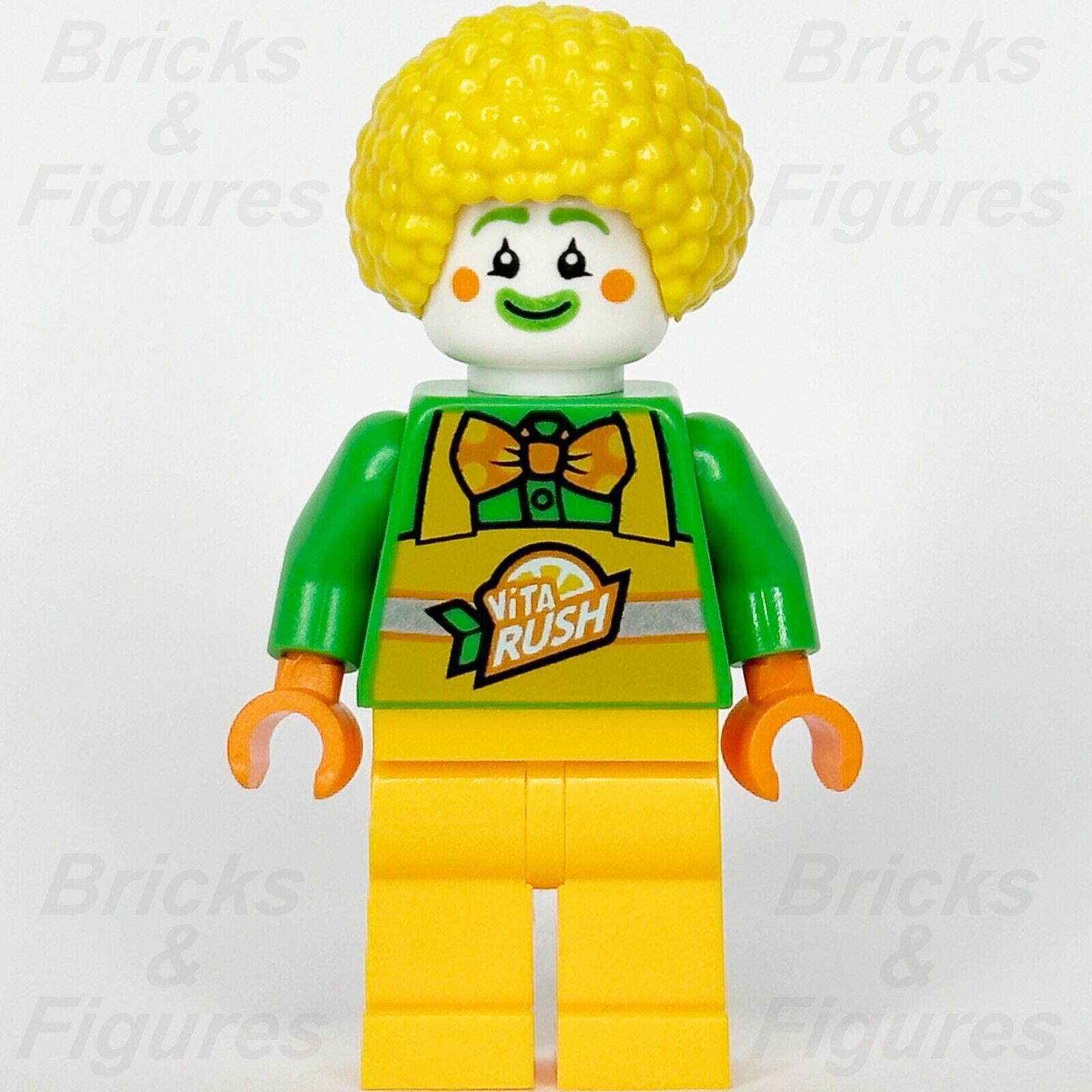 LEGO City Citrus the Clown Minifigure Hospital Yellow Hair Town 60330 cty1339 - Bricks & Figures