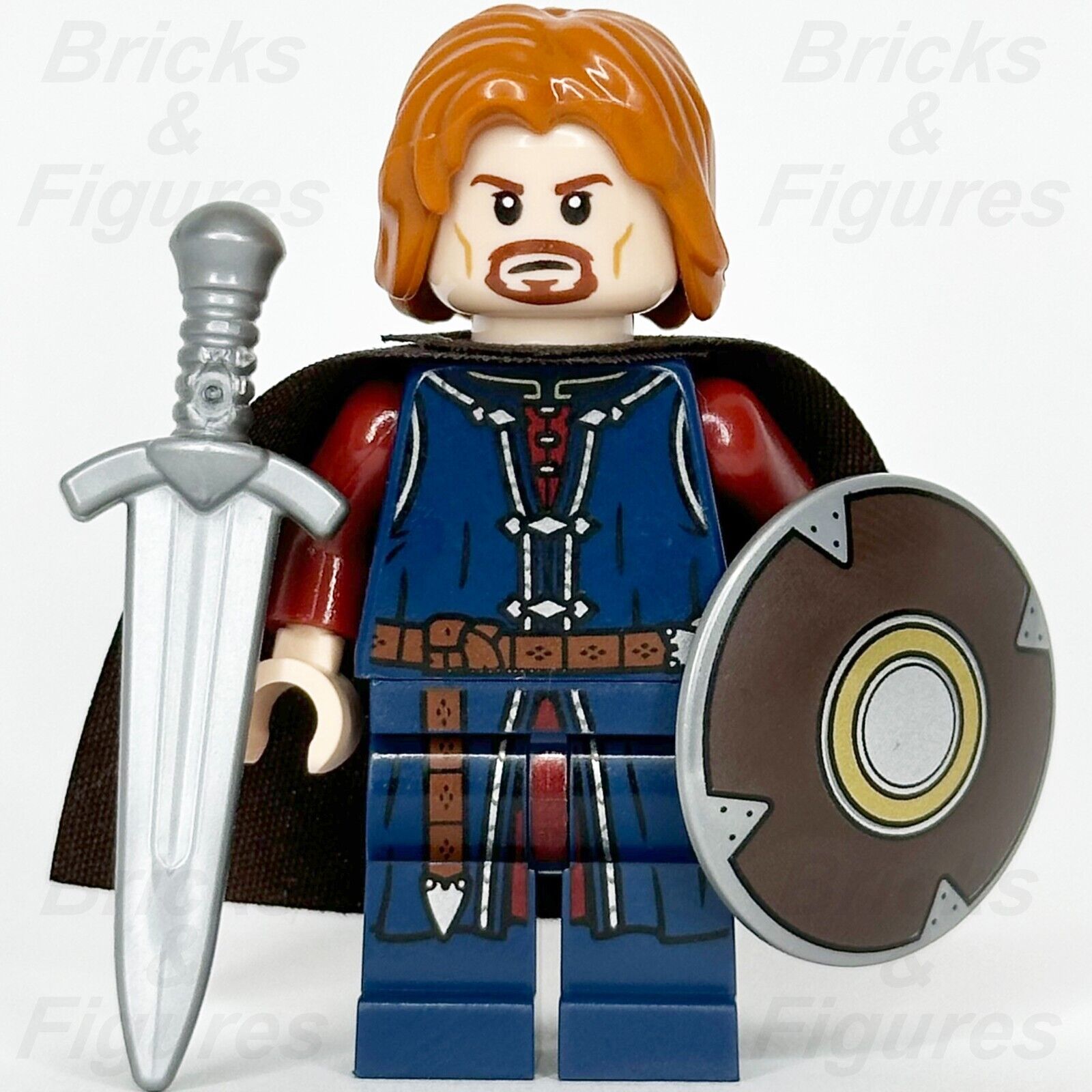 LEGO The Lord of the Rings Boromir Minifigure with Sword & Shield 10316 lor126 - Bricks & Figures