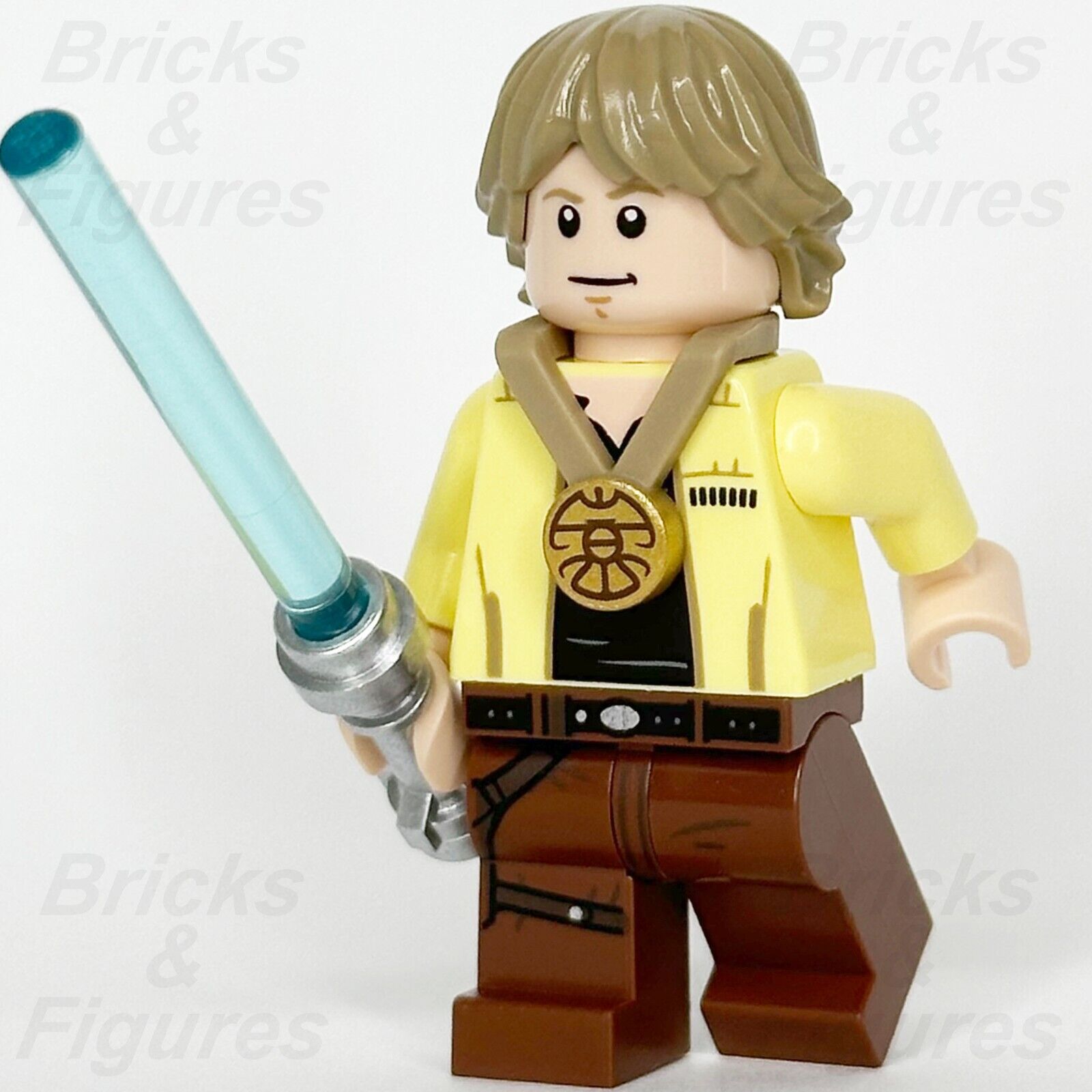 LEGO Star Wars Luke Skywalker Minifigure Celebration Medal Jedi 75365 sw1283 - Bricks & Figures