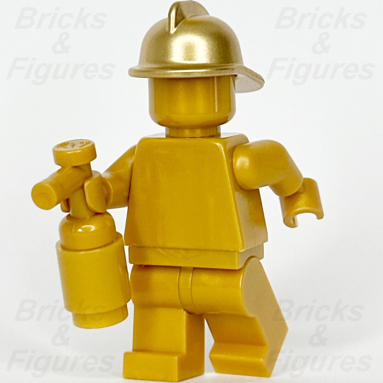 LEGO City Firefighter Gold Statue Minifigure Town Police 60207 cty0989 Fireman - Bricks & Figures