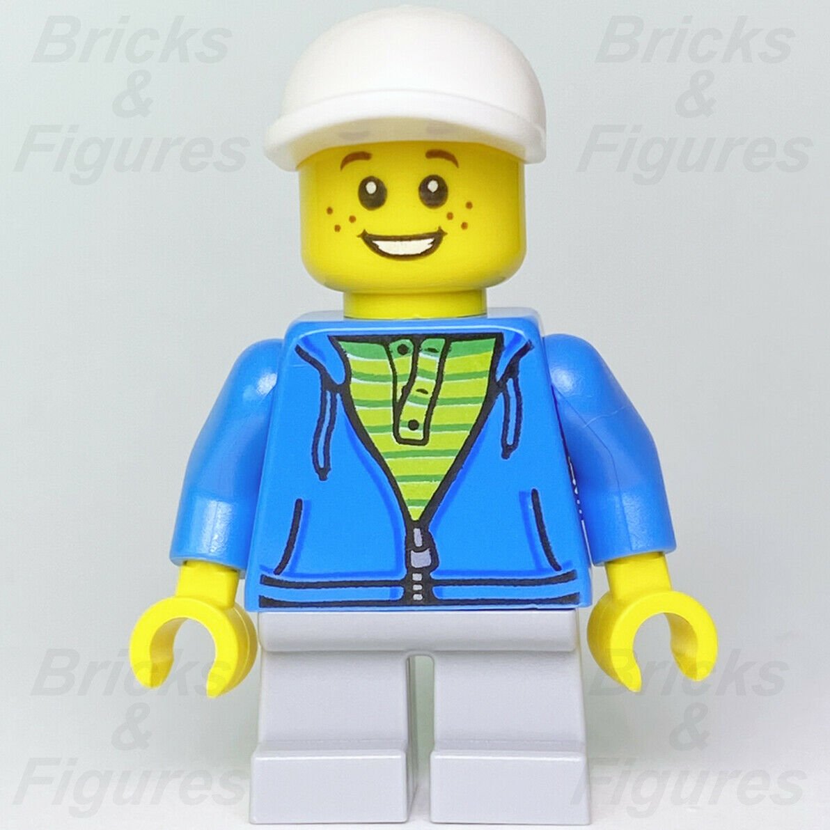 Ideas LEGO Young Boy with White Cap & Blue Hoodie Minifigure 21310 idea033 - Bricks & Figures