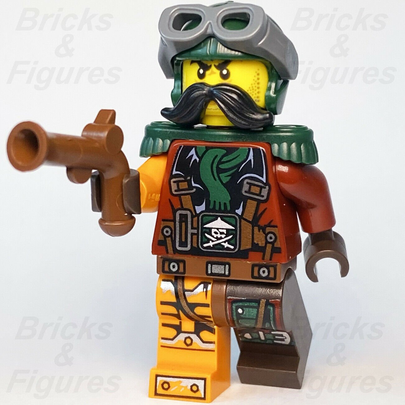 Ninjago LEGO Flintlocke with Epaulettes Pirate Skybound Minifigure 70605 70601 - Bricks & Figures