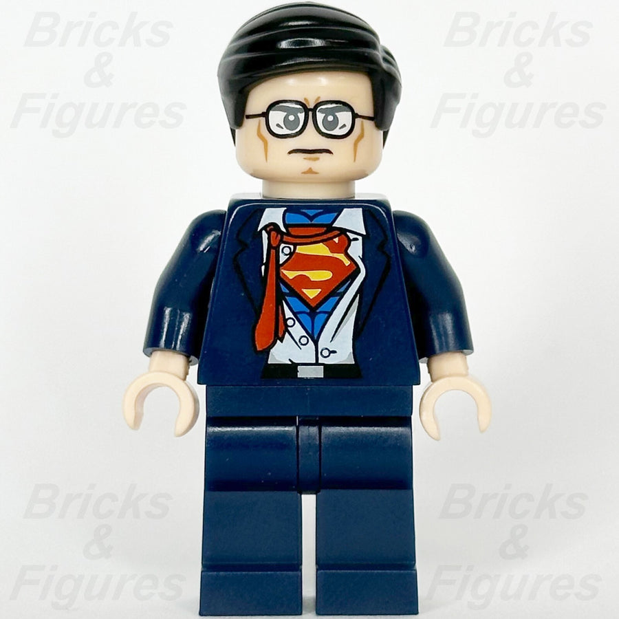 LEGO Super Heroes Clark Kent Minifigure Superman DC Batman 2 sh0083 Suit Glasses1