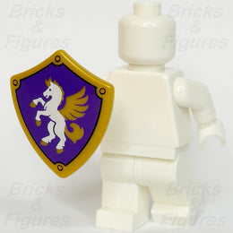 LEGO White and Gold Pegasus Minifigure Shield Part Castle 42674 4972pb03 Friends1