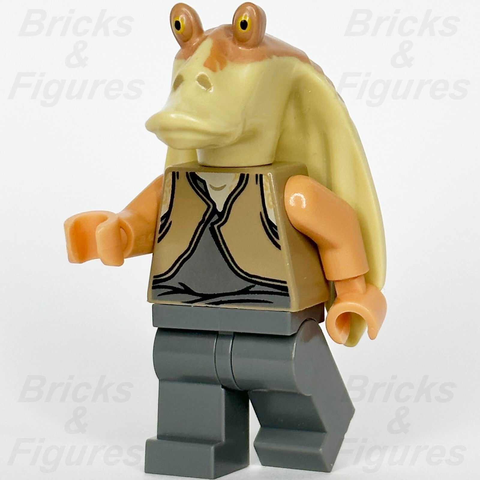 LEGO Star Wars Jar Jar Binks Minifigure Gungan General 75080 9499 7929 Used0