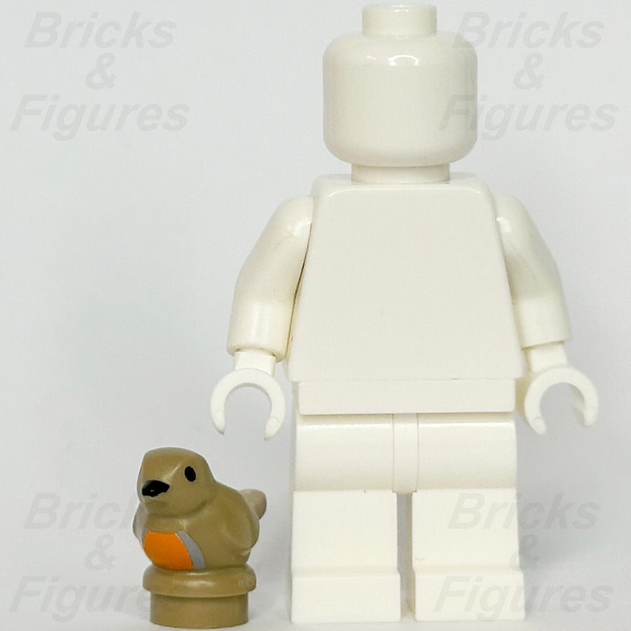 LEGO  Small Dark Tan Bird Animal Minifigure Part Orange Chest Pattern 41835pb053