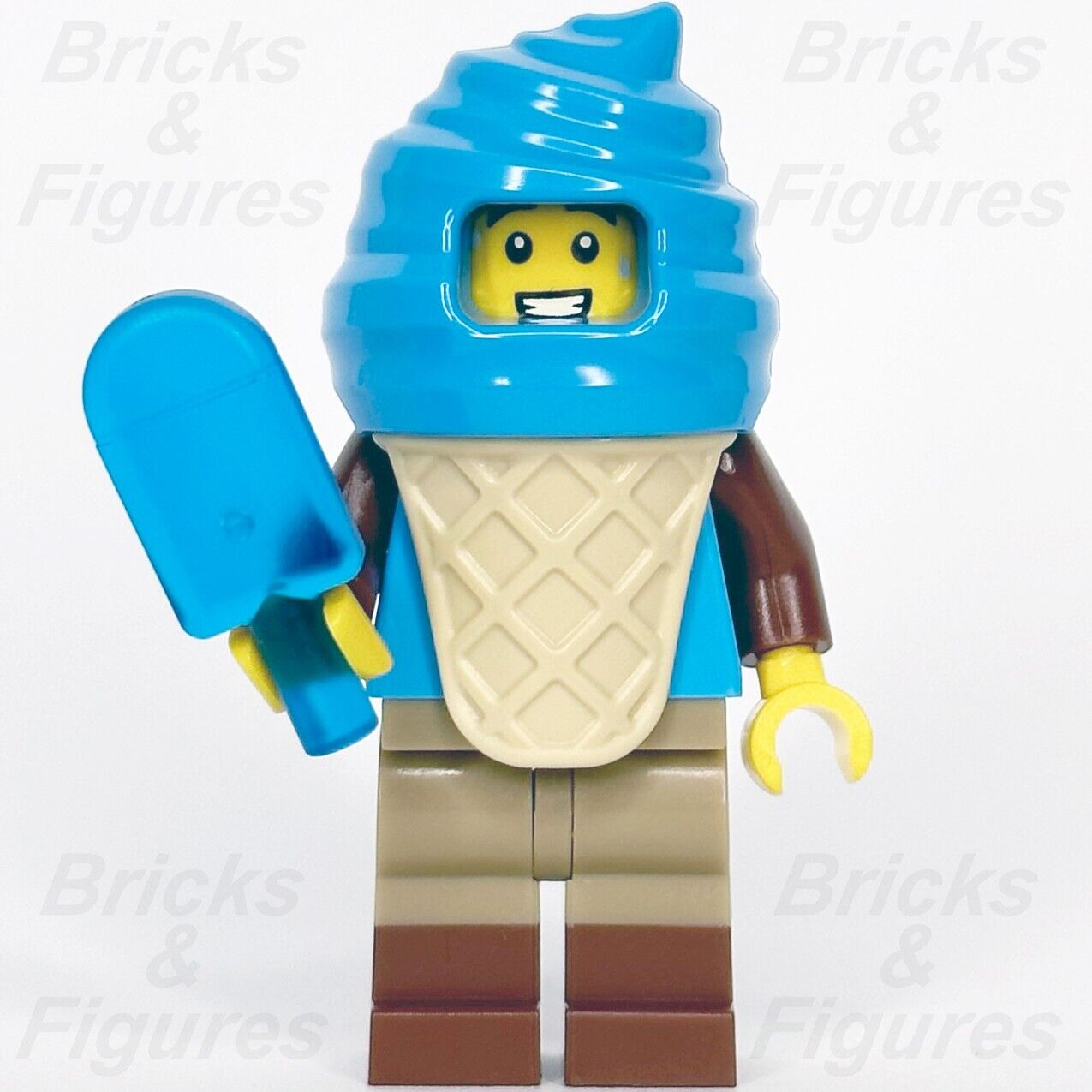 LEGO Blue Ice Cream Suit Guy Minifigure w/ Popsicle Build-A-Minifigure BAM 2023