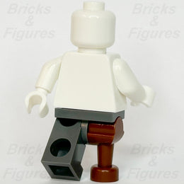 LEGO Dark Bluish Grey Minifigure Legs Part Reddish Brown Pirate Peg Leg 970d593