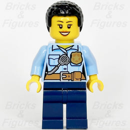 LEGO  Police City Officer Minifigure Female Town Black Curly Hair 60316 cty13811