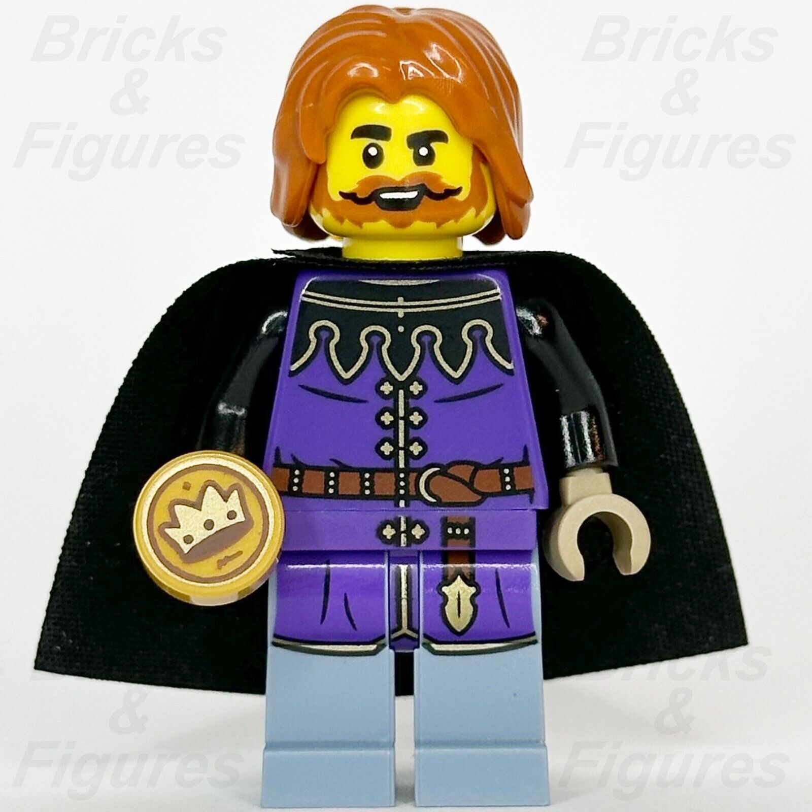 LEGO Castle Queen's Tax Collector Minifigure Purple Surcoat Lord 10332 cas588 - Bricks & Figures