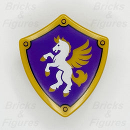 LEGO White and Gold Pegasus Minifigure Shield Part Castle 42674 4972pb03 Friends0