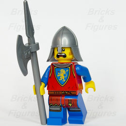 LEGO  Castle Lion Knight Minifigure Male Spear Axe 910057 Series 6 bdp275 Scared0