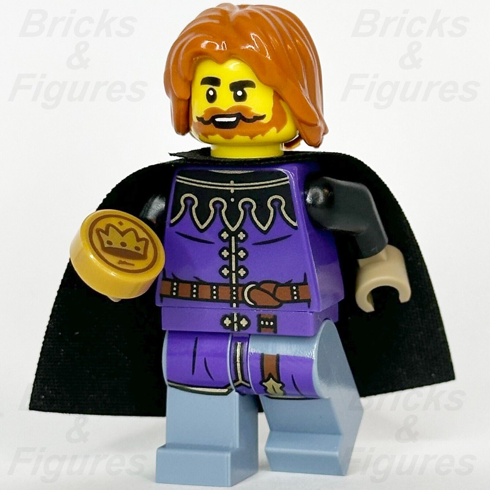 LEGO Castle Queen's Tax Collector Minifigure Purple Surcoat Lord 10332 cas588 - Bricks & Figures