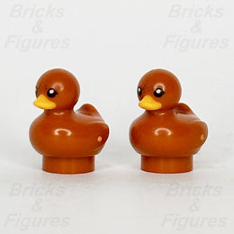 LEGO® Dark Orange Duckling Baby Duck Reddish Brown Spots Animal 49661pb03 x 20
