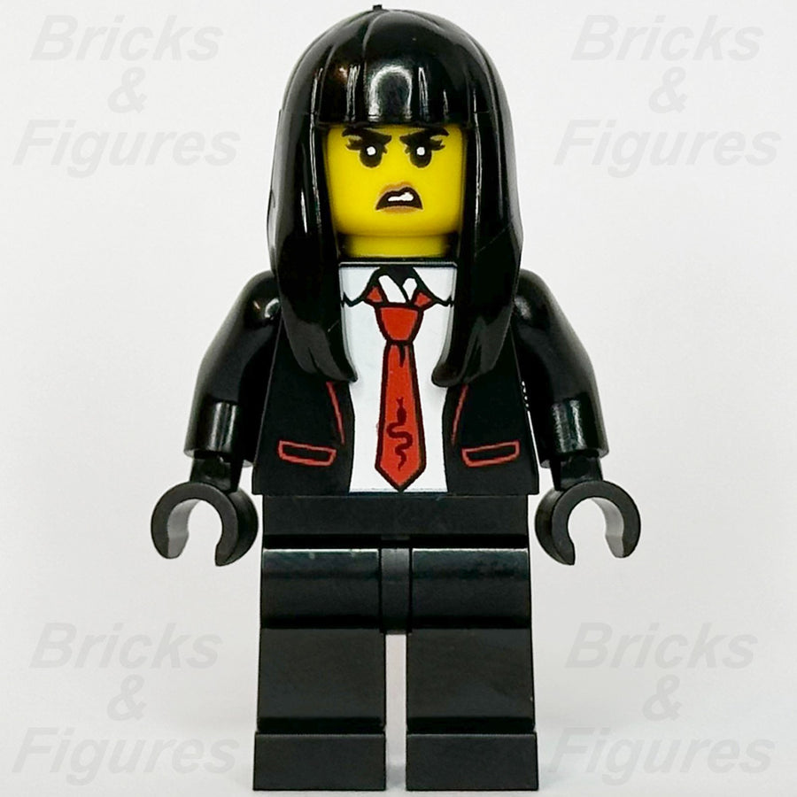 LEGO City Bandit Crook Boss Minifigure Police Black Tuxedo Red Snake Tie 605081