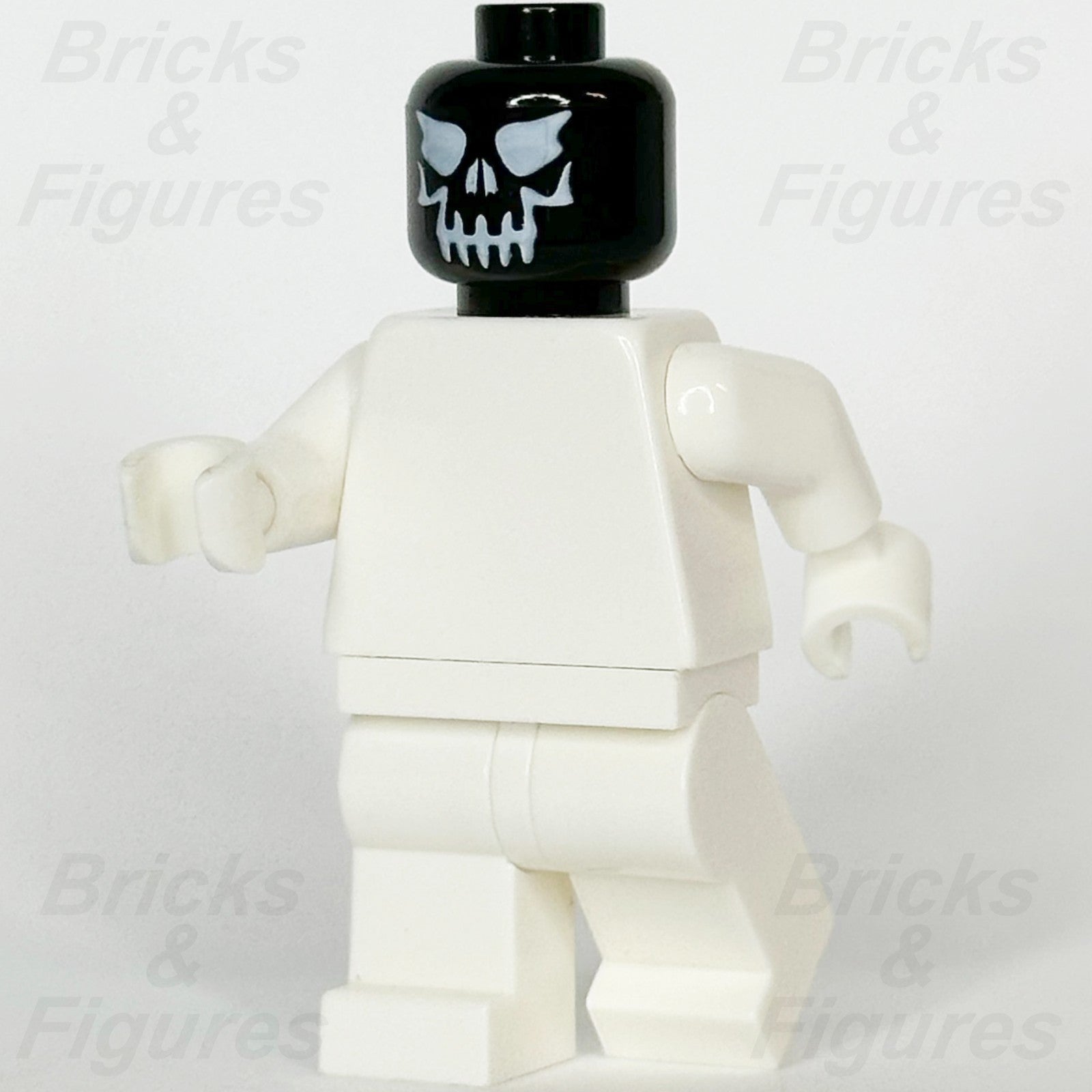 LEGO Harry Potter Black Minifigure Head Skull Part Evil with White Print 47661