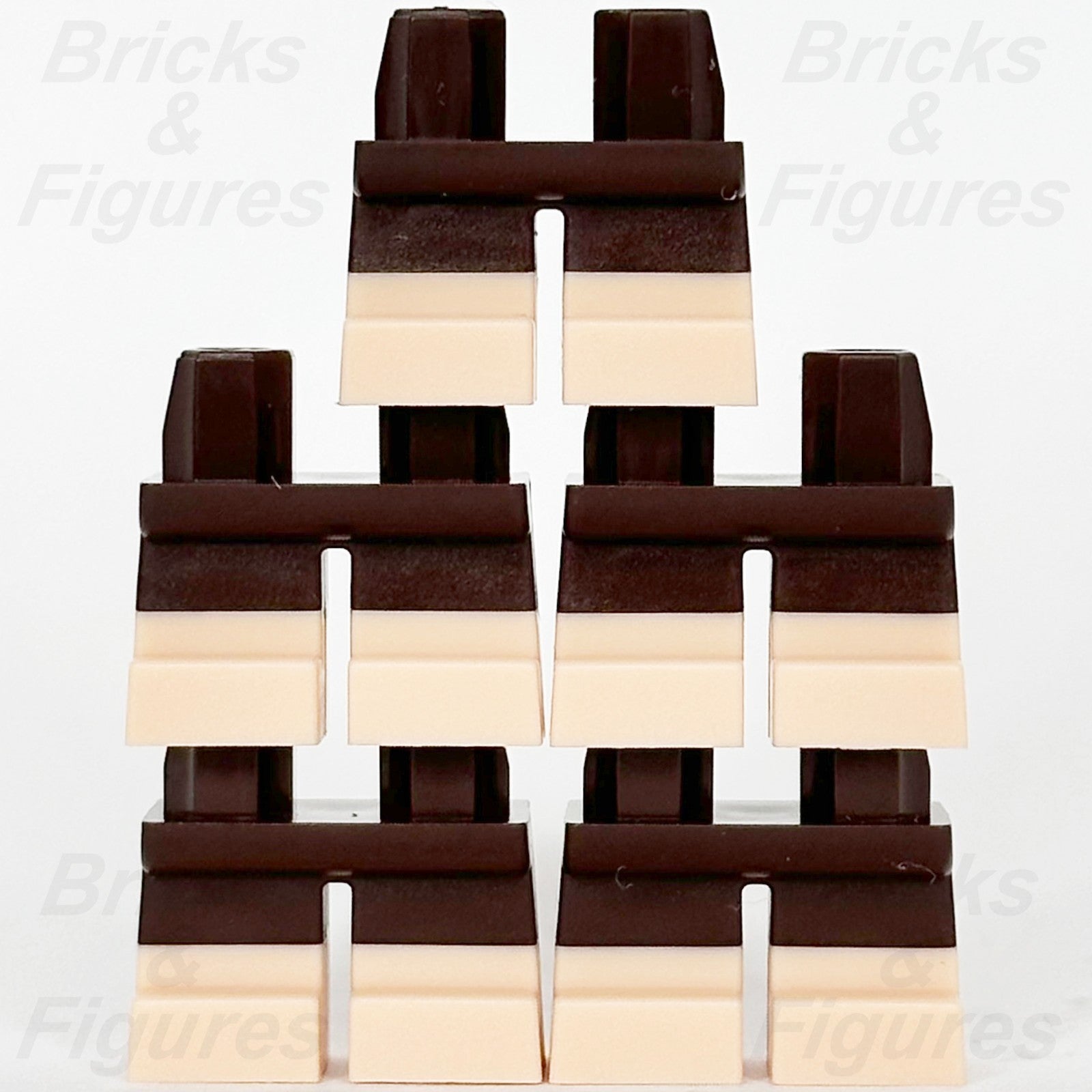 LEGO Dark Brown Short Legs Light Nougat Boots Minifigure Part Hips Hobbit x 50