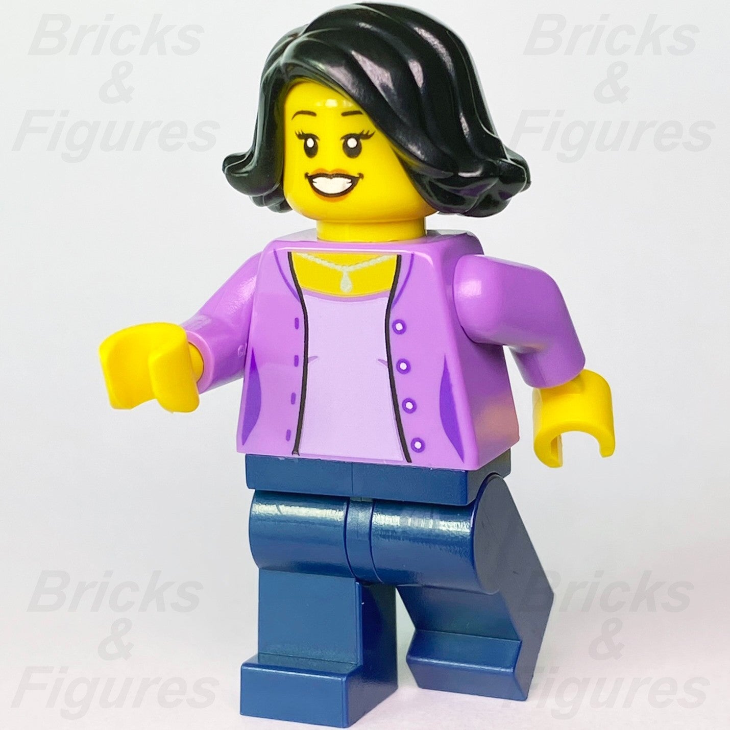 LEGO City Mum Minifigure Medium Lavender Jacket Building Mom 60291 cty1234 Town0