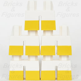 LEGO White Short Legs Yellow Boots Minifigure Part Hips Moulded 41879pb024 x 51