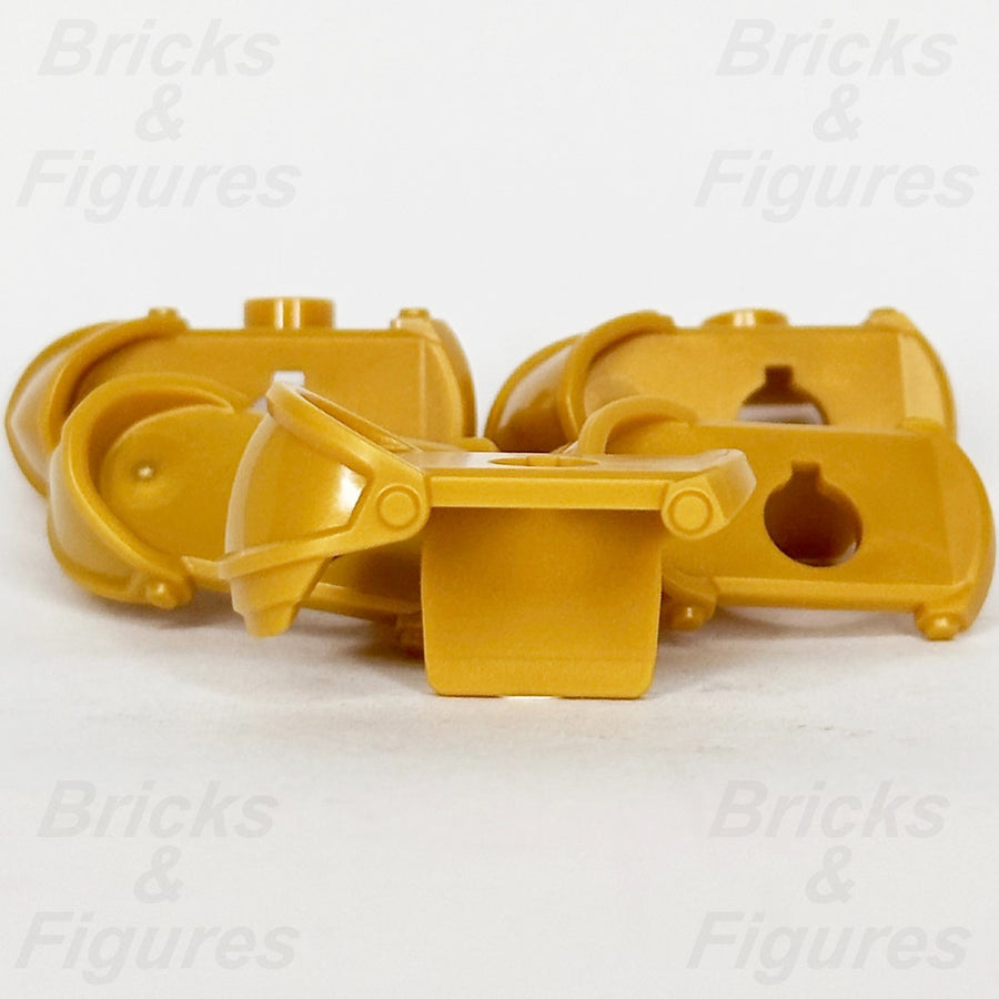 LEGO Castle Minifigure Shoulder Armour Part Pearl Gold Knight Pauldron 65435 x 54