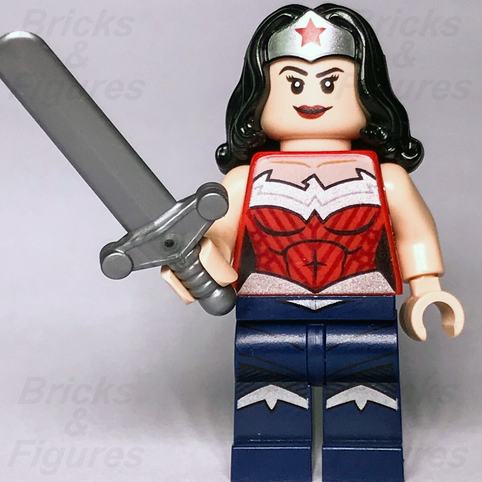 LEGO Super Heroes Wonder Woman Minifigure Silver Tiara Justice League 76026 - Bricks & Figures