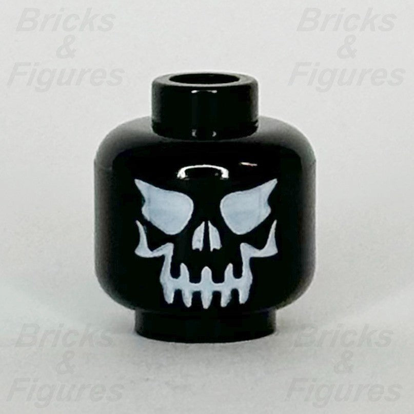 LEGO Harry Potter Black Minifigure Head Skull Part Evil with White Print 47660