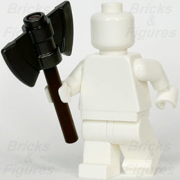 LEGO Pearl Dark Grey Double Axe Head Minifigure Weapon Part Brown Bar 5689 303741
