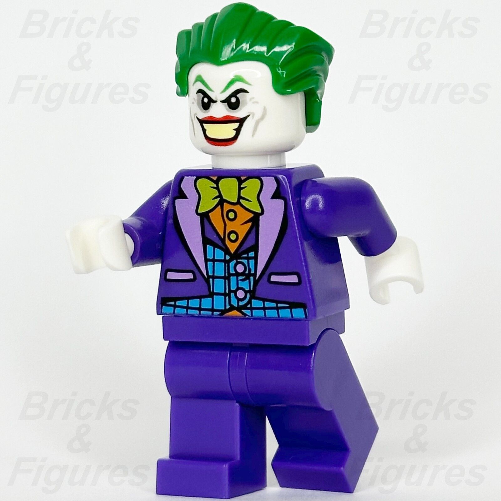 LEGO Super Heroes The Joker Minifigure Batman 2 DC 10753 sh515 Large Smile Hair - Bricks & Figures