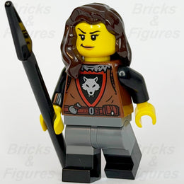 LEGO® Castle Wolfpack Minifigure Female Spear 910057 Series 6 bdp279 Black Boots0