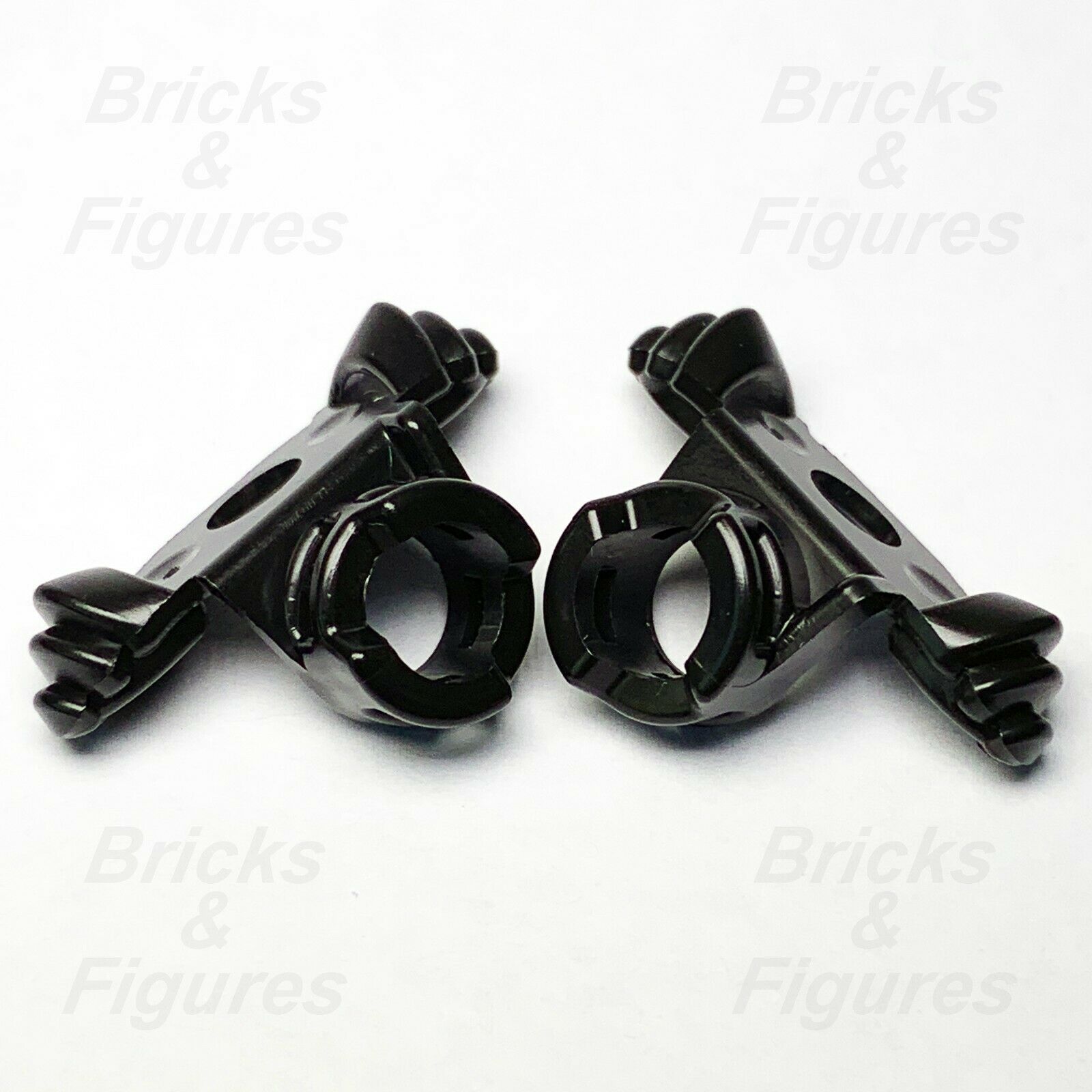 2 x Ninjago LEGO Black Ninja Shoulder Pads with Scabbard for two Katana Swords Part - Bricks & Figures