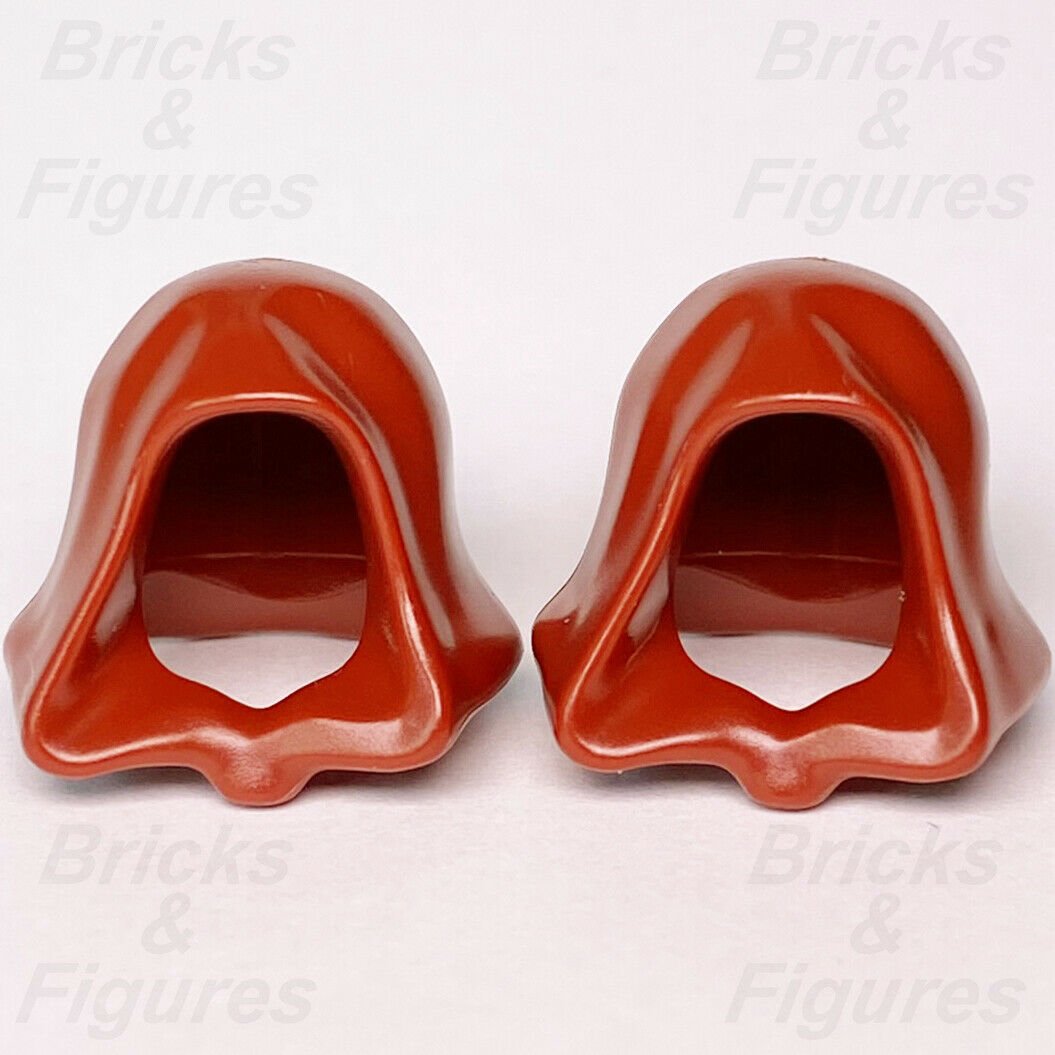 2 x Star Wars LEGO Dark Red Robe Hoods Minifigure Headgear Parts 30381 96232 - Bricks & Figures